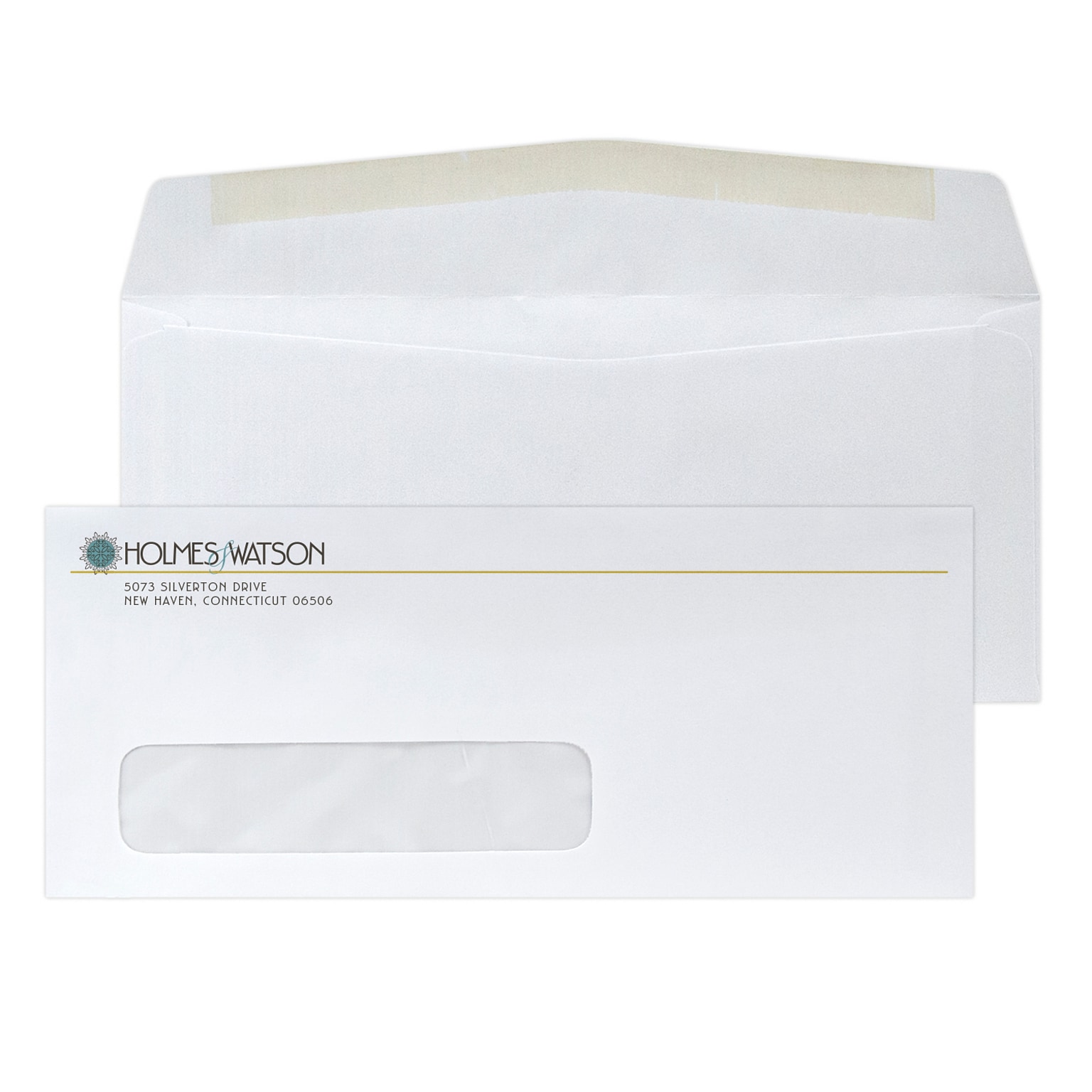 Custom #10 Window Envelopes, 4 1/8 x 9 1/2, 24# Grooved White, Full Color, 250 / Pack