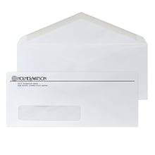 Custom #10 Window Envelopes with V-Flap, 4 1/4 x 9 1/2, 24# White Wove, 1 Standard Ink, 250 / Pack