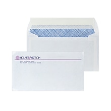Custom #6-3/4 Peel and Seal Envelopes, 3 5/8 x 6 1/2, 24# White Wove, 2 Custom Inks, 250 / Pack