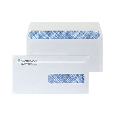 Custom 4-1/2 x 9 Insurance Claim Right Window Envelopes w/Security Tint, 24# White Wove, 1 Standard Ink, 250 / Pack