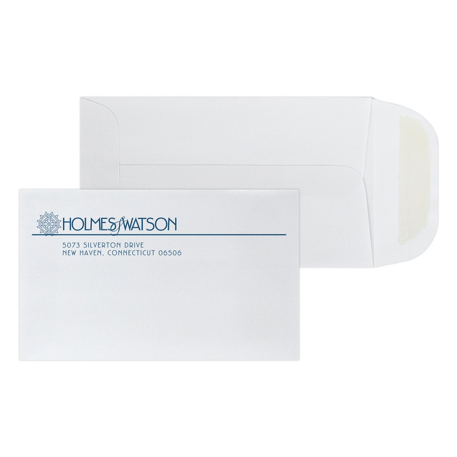 Custom 3-1/8 x 5-1/2 Coin Envelopes, 24# White Wove Open End, 1 Custom Ink, 250 / Pack