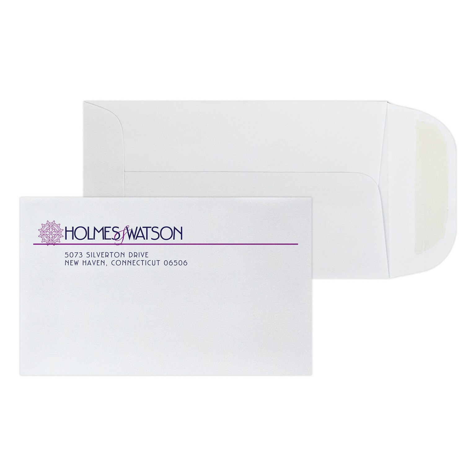 Custom 3-1/8 x 5-1/2 Coin Envelopes, 24# White Wove Open End, 2 Custom Inks, 250 / Pack