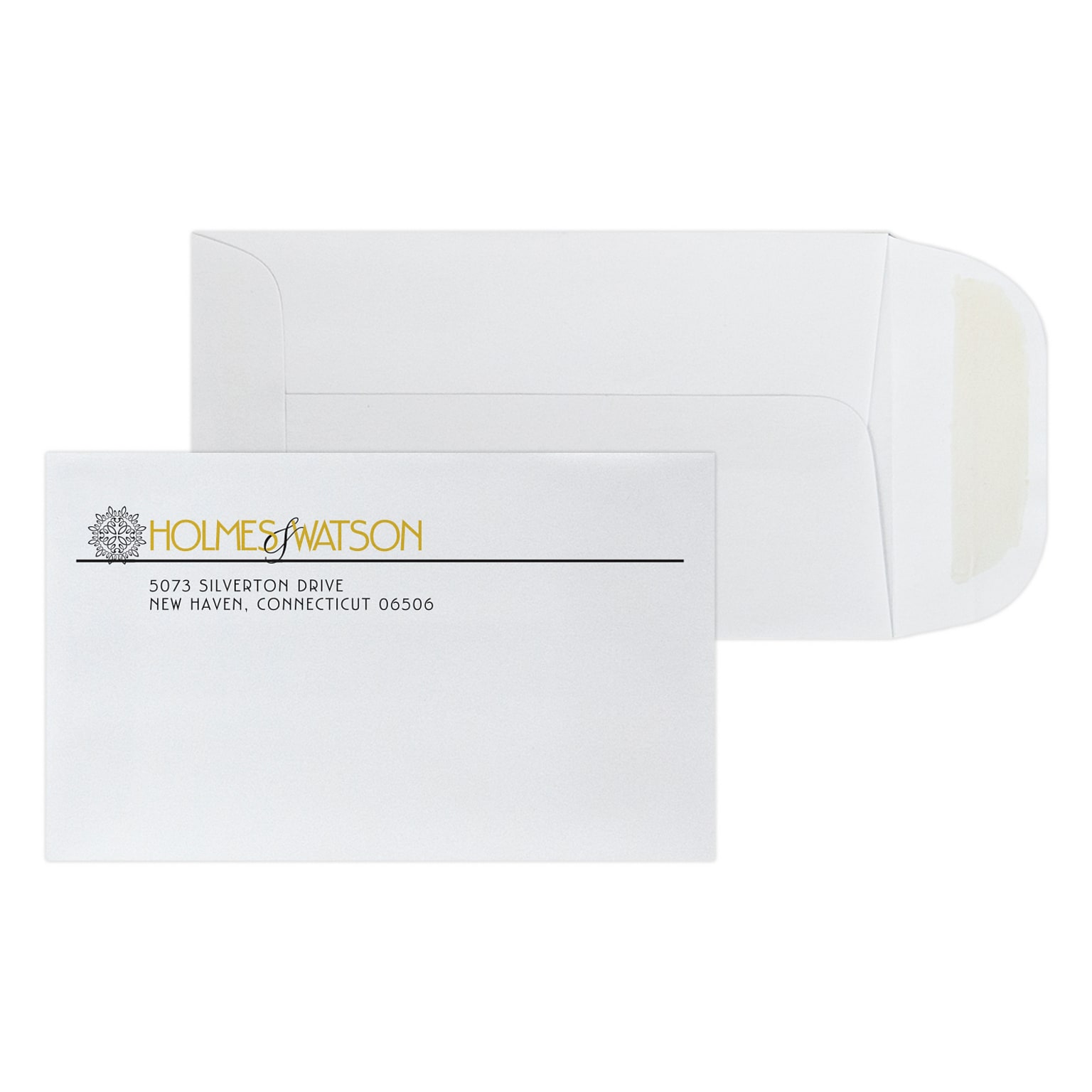 Custom 3-1/8 x 5-1/2 Coin Envelopes, 24# White Wove Open End, 1 Standard and 1 Custom Inks, 250 / Pack