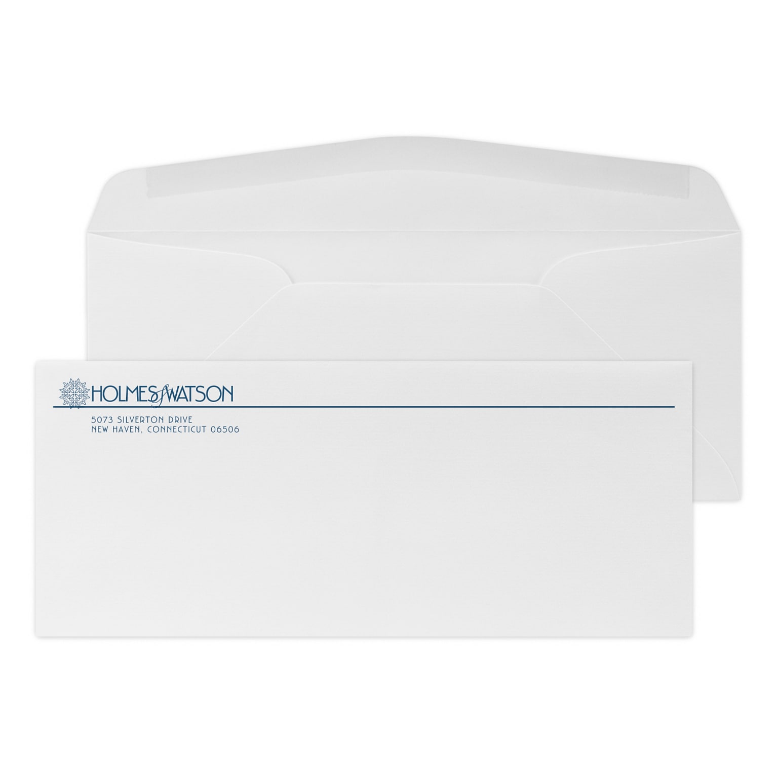 Custom #10 Stationery Envelopes, 4 1/8 x 9 1/2, 24# CLASSIC® LAID Solar White, 1 Custom Flat Ink, 250 / Pack