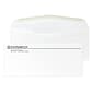 Custom #10 Stationery Envelopes, 4 1/4" x 9 1/2", 70# Cougar Opaque Smooth White, 1 Standard Raised Ink, 250 / Pack