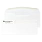 Custom Full Color #10 Stationery Envelopes, 4 1/4" x 9 1/2", 70# Cougar Opaque Smooth White, Raised Ink, 250 / Pack