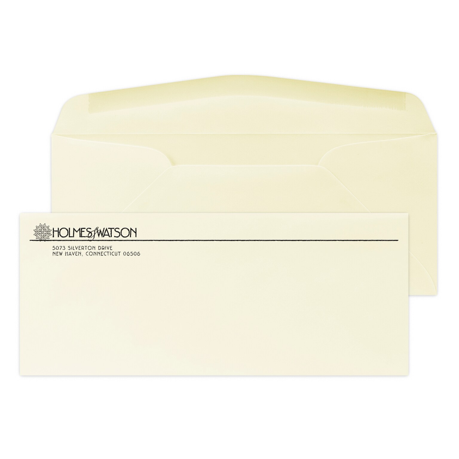Custom #10 Stationery Envelopes, 4 1/8 x 9 1/2, 24# CLASSIC® CREST Baronial Ivory, 1 Standard Raised Ink, 250 / Pack