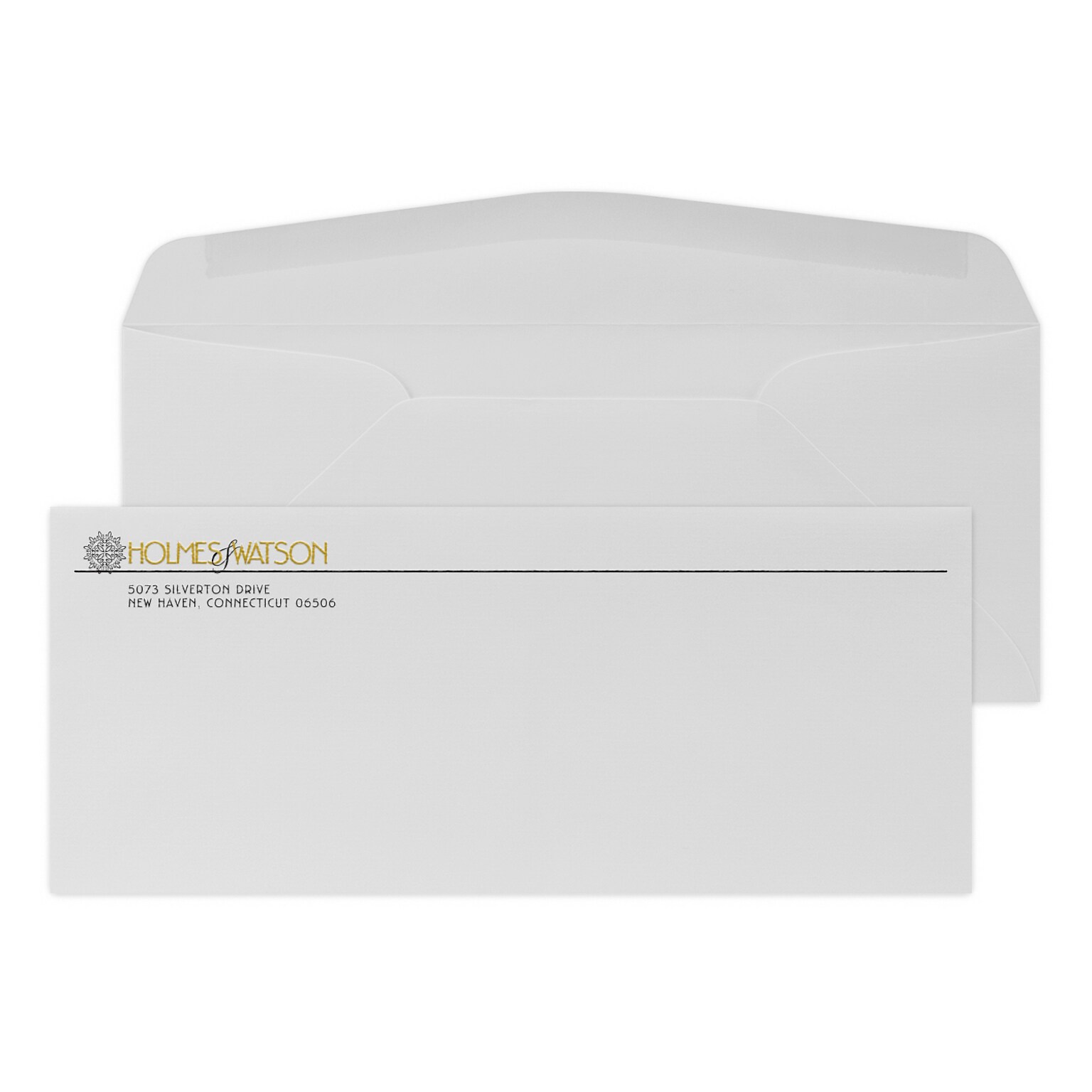 Custom #10 Stationery Envelopes, 4 1/8 x 9 1/2, 24# CLASSIC® LAID Antique Gray, 1 Standard and 1 Custom Raised Inks, 250/Pack