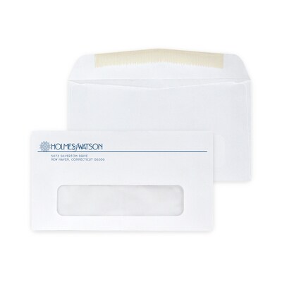 Custom #6-3/4 Window Envelopes, 3 5/8 x 6 1/2, 24# White Wove, 1 Custom Ink, 250 / Pack