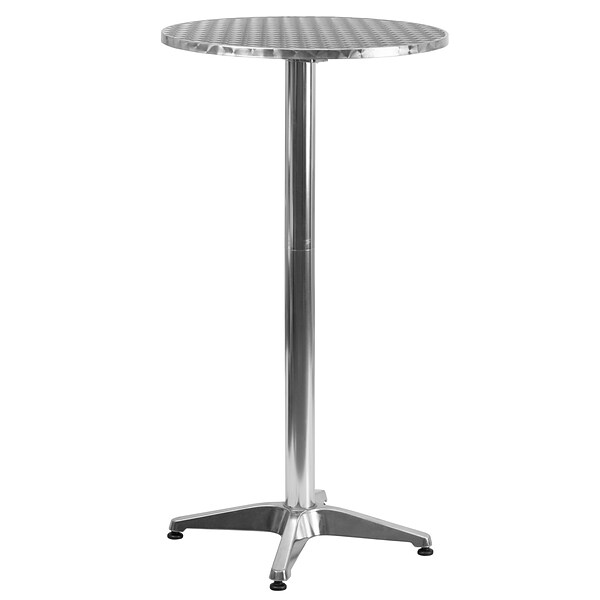 Flash Furniture Aluminum Folding Table with Base, Aluminum (TLH059A)