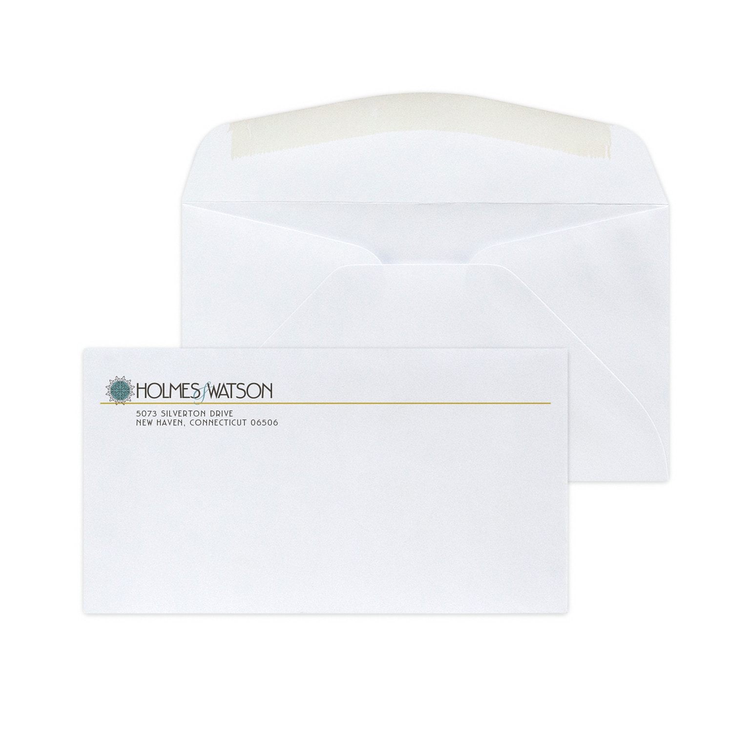 Custom Full Color #6-3/4 Diagonal Seam Standard Envelopes, 3 5/8 x 6 1/2, 24# White Wove, 250 / Pack