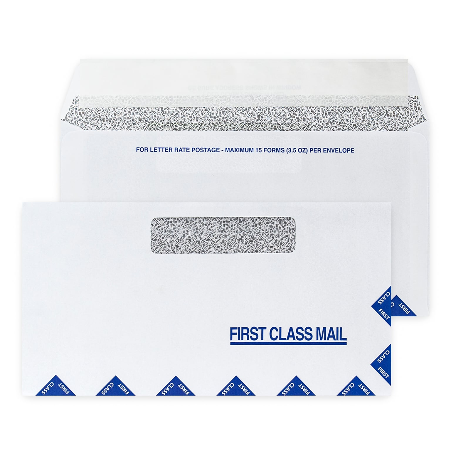 6 x 11-1/2 Health Insurance Letter Rate Claim Window Envelopes, 24# White Wove, No Imprint, 250 / Pack
