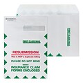 Custom 9 x 13 Resubmission Right Window Self Seal Envelopes with Security Tint, 28# White Wove, 1 Standard Ink, 250 / Pack