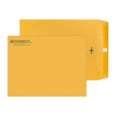 Custom 9 x 12 Standard Catalog Envelopes with Clasp Closure, 28# Brown Kraft, 2 Standard Inks, 250