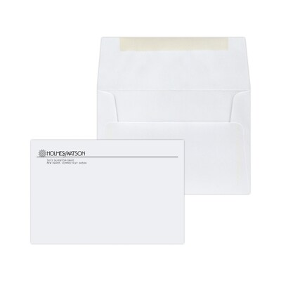 Custom 4-1/2 x 6-1/2 Greeting Card Envelopes, 24# White Stock, 1 Standard Ink, 250 / Pack