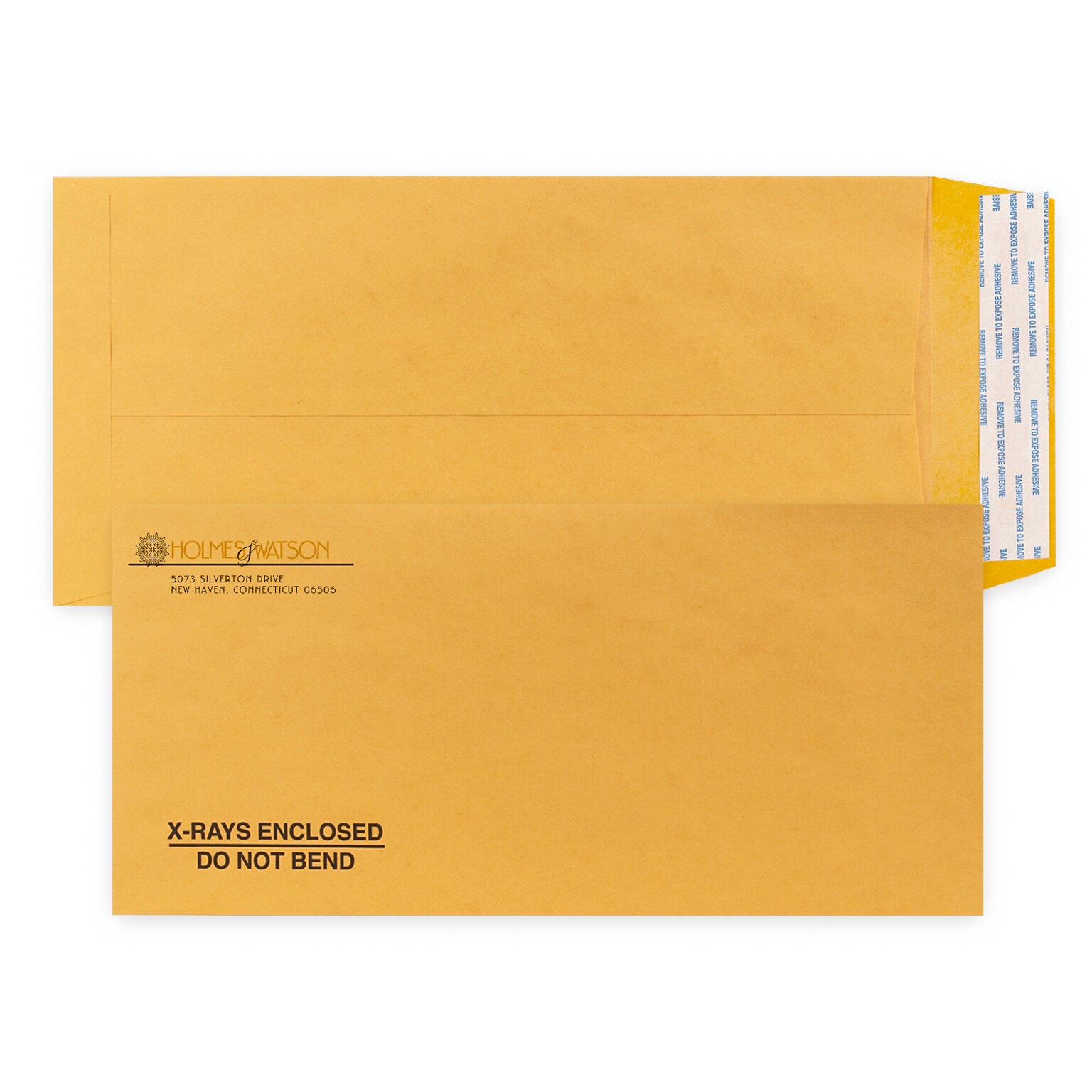 Custom 6-1/2 x 13-3/4 Peel and Seal Envelopes, 24# Brown Kraft, 1 Standard and 1 Custom Inks, 250 / Pack