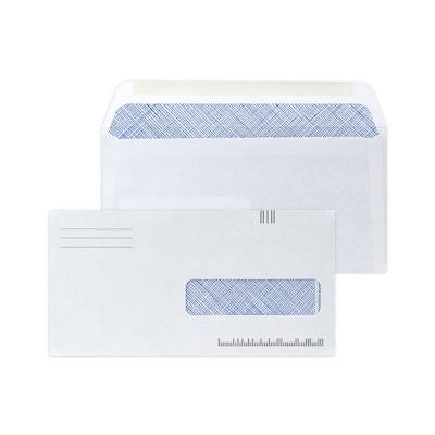 Custom 4-1/2x9 Barcode Insurance Claim Right Window Self Seal Envelope with Security Tint, 24# Whi