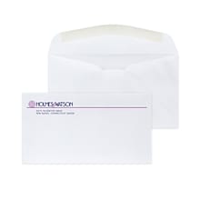 Custom #6-3/4 Diagonal Seam Standard Envelopes, 3 5/8 x 6 1/2, 24# White Wove, 2 Custom Inks