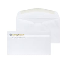 Custom #6-3/4 Diagonal Seam Standard Envelopes, 3 5/8 x 6 1/2, 24# White Wove, 1 Standard and 1 Cu