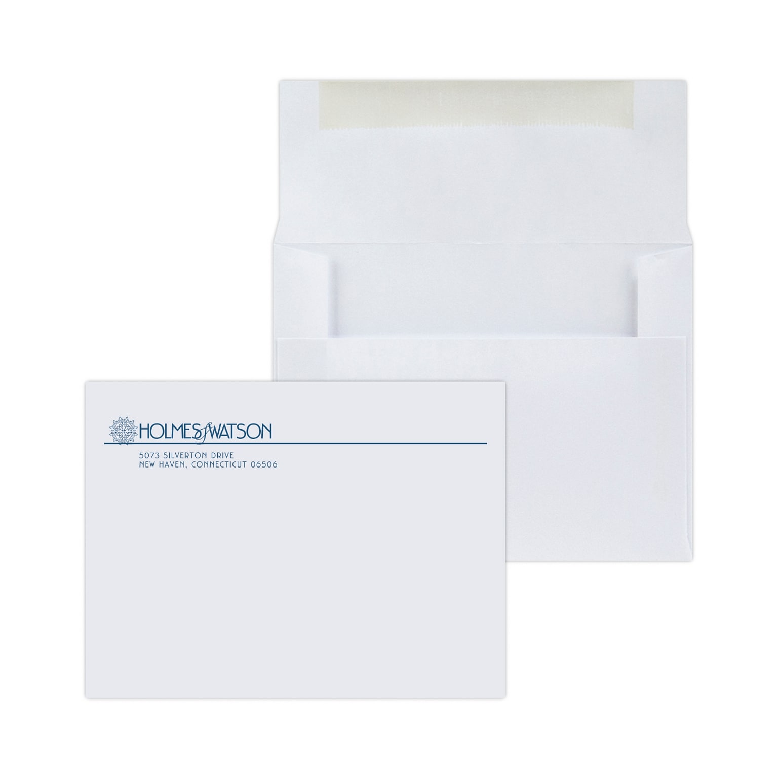 Custom 4-3/8 x 5-5/8 Greeting Card Envelopes, 24# White Stock, 1 Custom Ink, 250 / Pack