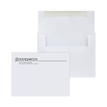 Custom 4-3/8 x 5-5/8 Greeting Card Envelopes, 24# White Stock, 1 Standard Ink, 250 / Pack