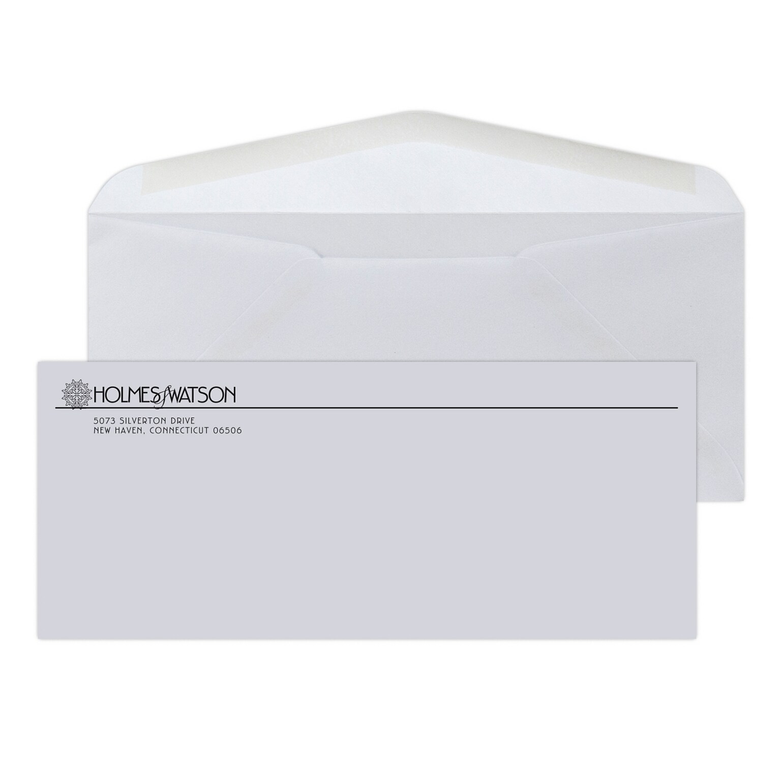 Custom #10 Standard Envelopes, 4 1/8 x 9 1/2, 24# White CA-RE-BO Stock, 1 Standard Ink, 250 / Pack