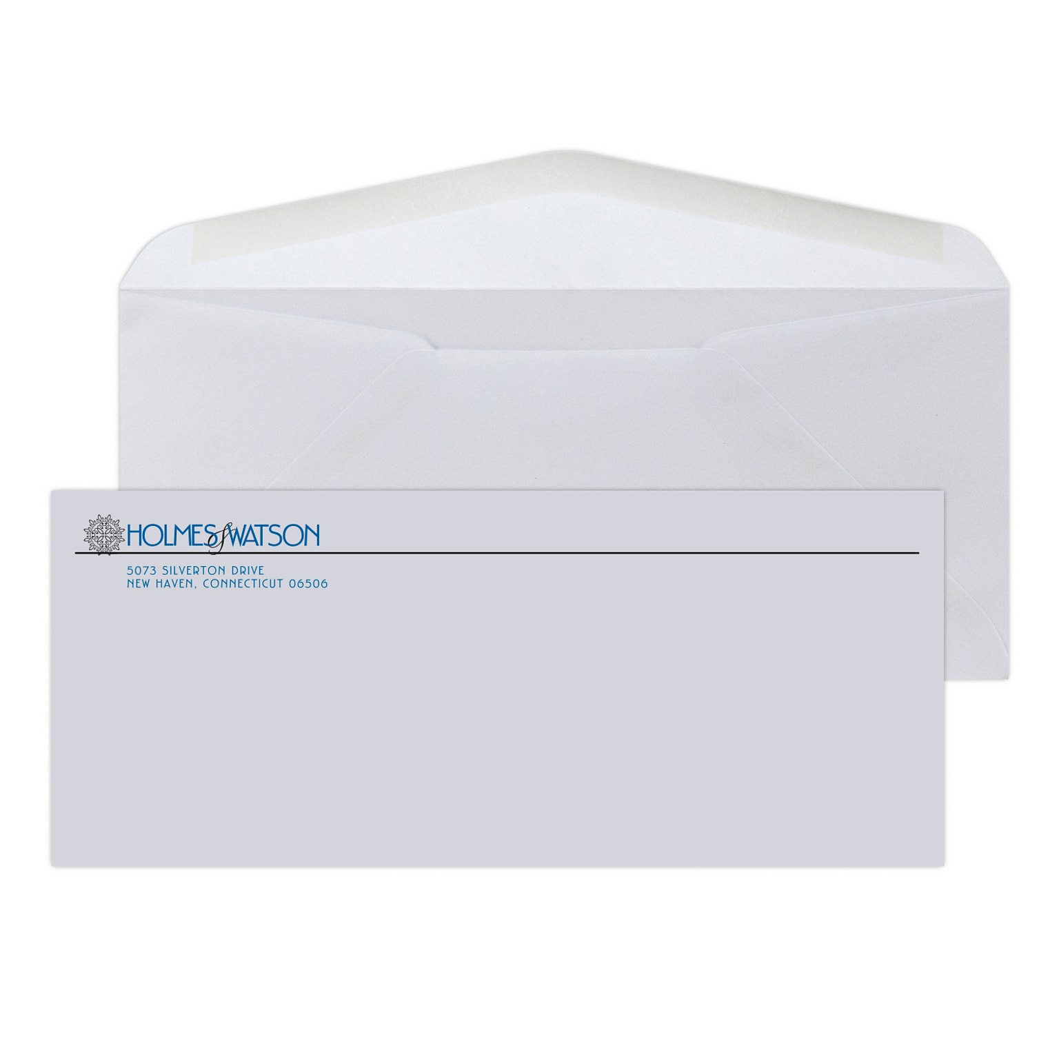 Custom #10 Standard Envelopes, 4 1/8 x 9 1/2, 24# White CA-RE-BO Stock, 2 Standard Inks, 250 / Pack