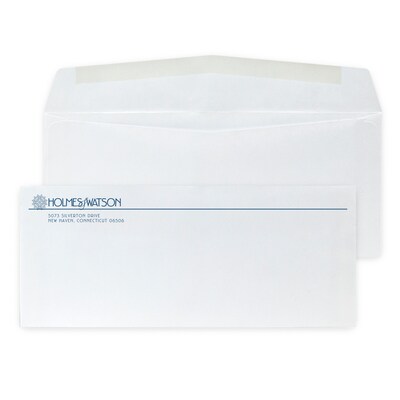 Custom #10 Standard Envelopes with Recycled Logo, 4 1/4 x 9 1/2, 24# White Recycled, 1 Custom Ink,