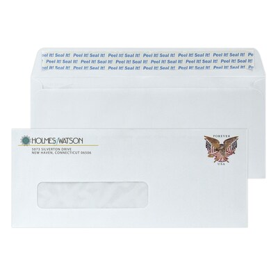 Custom Full Color #10 Pre-Stamped Peel and Seal Window Envelopes, 4 1/4 x 9 1/2, 24# White Wove, 2