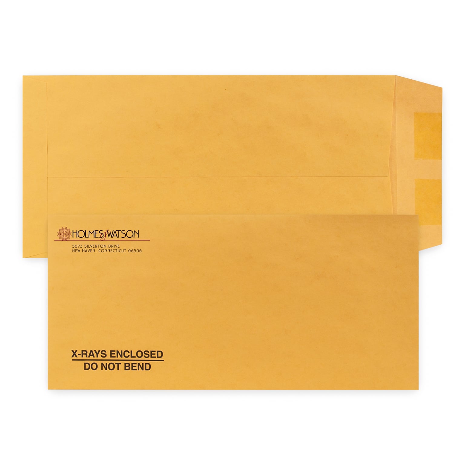 Custom 6-1/2 x 13-3/4 Standard Envelopes, 24# Brown Kraft, 2 Custom Inks, 250 / Pack
