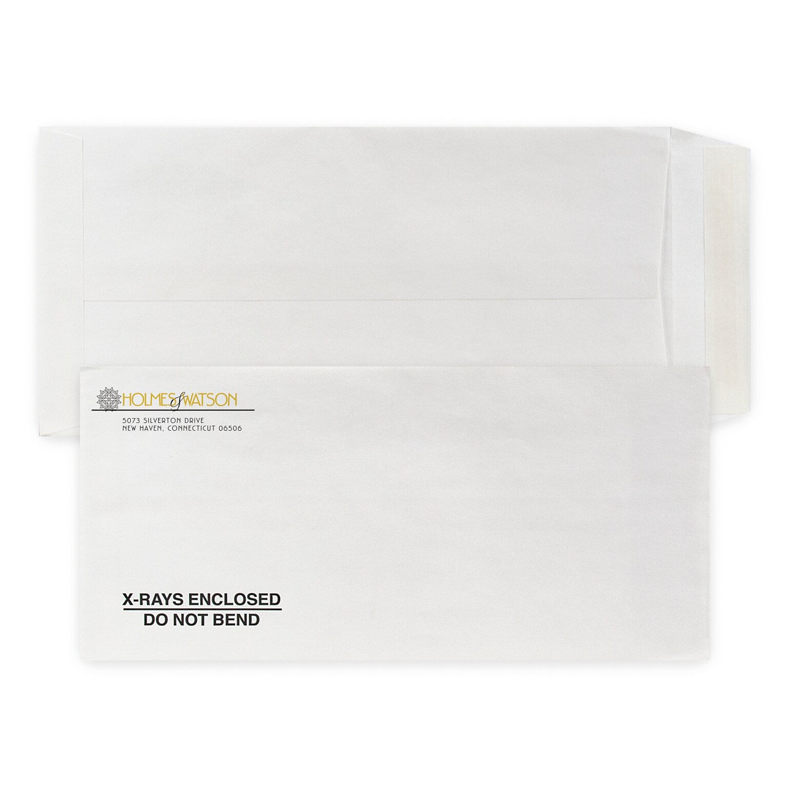 Custom 6-1/2 x 13-3/4 Self Seal Envelopes, 28# White Wove, 1 Standard and 1 Custom Inks, 250 / Pack