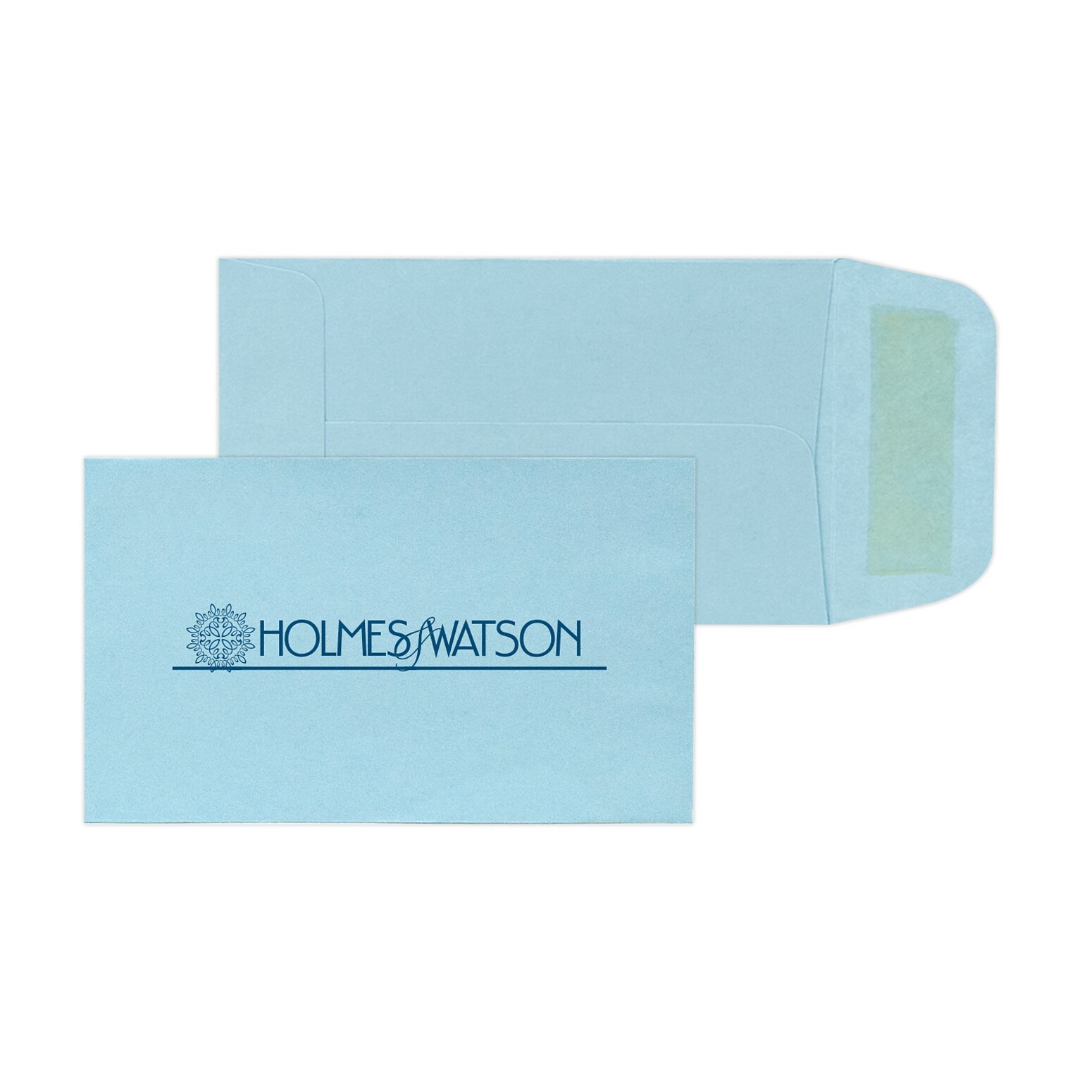 Custom 2-1/2 x 4-1/4 Coin Envelopes, 24# Blue Wove, Open End, 1 Custom Ink, 250 / Pack