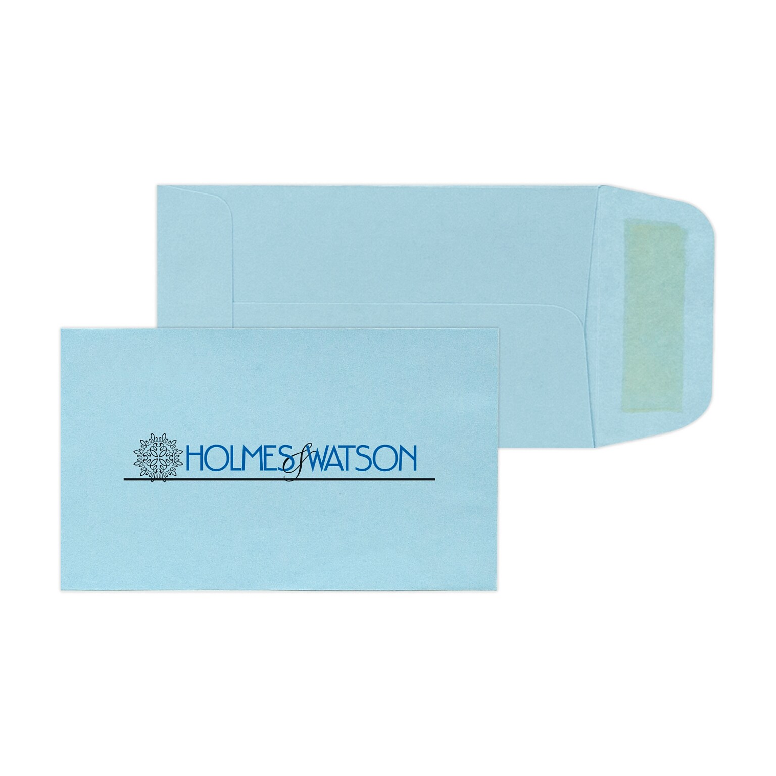 Custom 2-1/2 x 4-1/4 Coin Envelopes, 24# Blue Wove, Open End, 2 Standard Inks, 250 / Pack