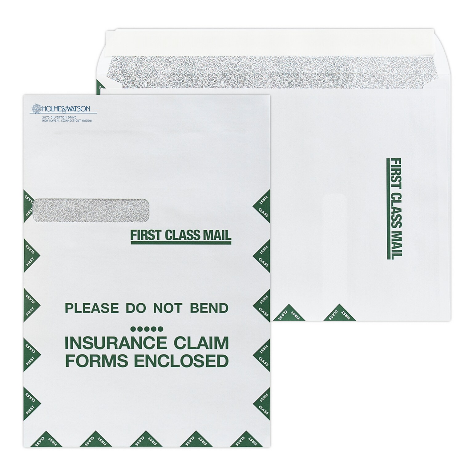 Custom 9 x 13 Self Seal Window Jumbo Booklet Envelopes, 24# White Wove, 1 Custom Ink, 250 / Pack