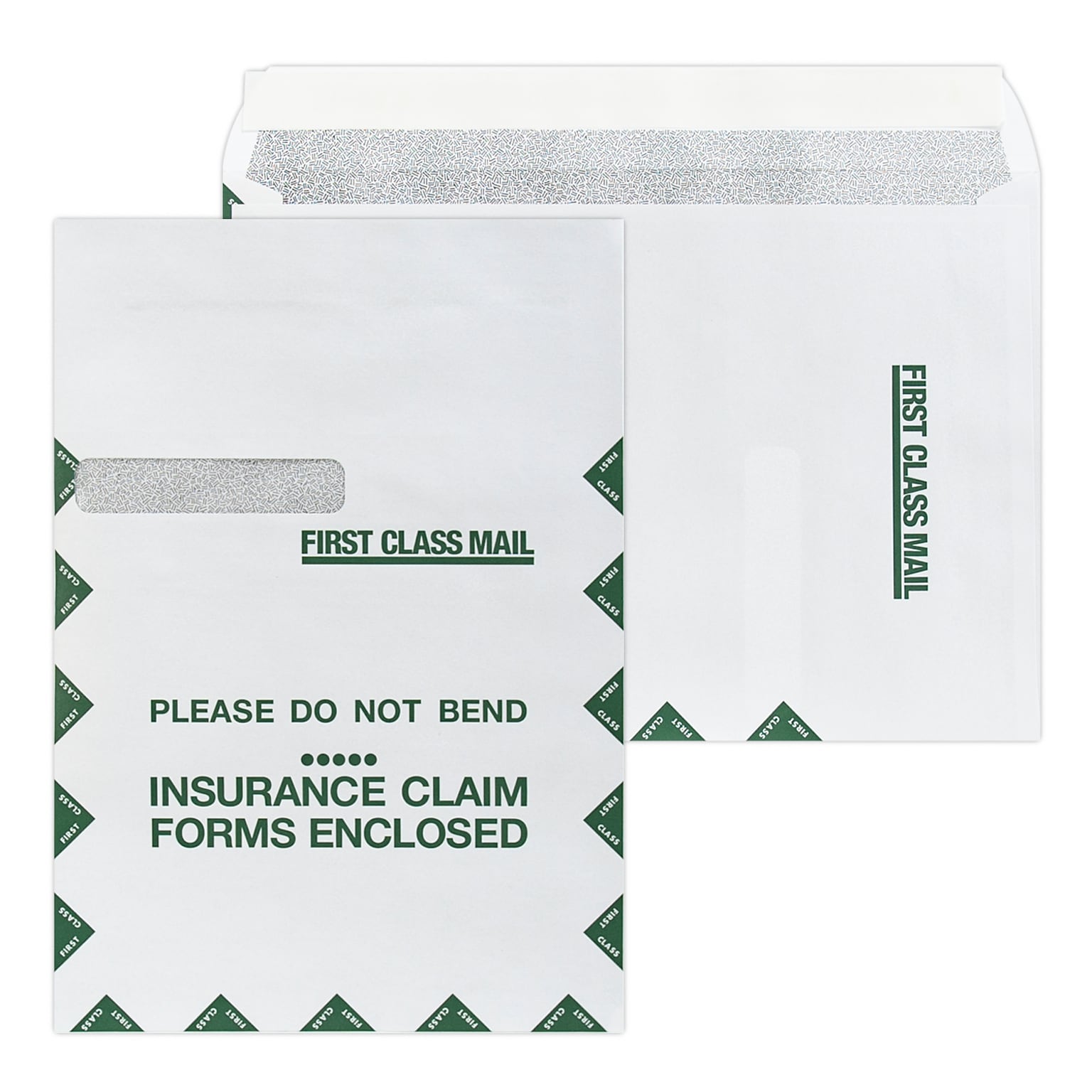 9 x 13 Self Seal Window Jumbo Booklet Envelopes, 24# White Wove, No Imprint, 250 / Pack