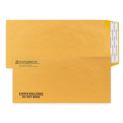 Custom 6-1/2 x 13-3/4 Peel and Seal Envelopes, 24# Brown Kraft, 2 Standard Inks, 250 / Pack
