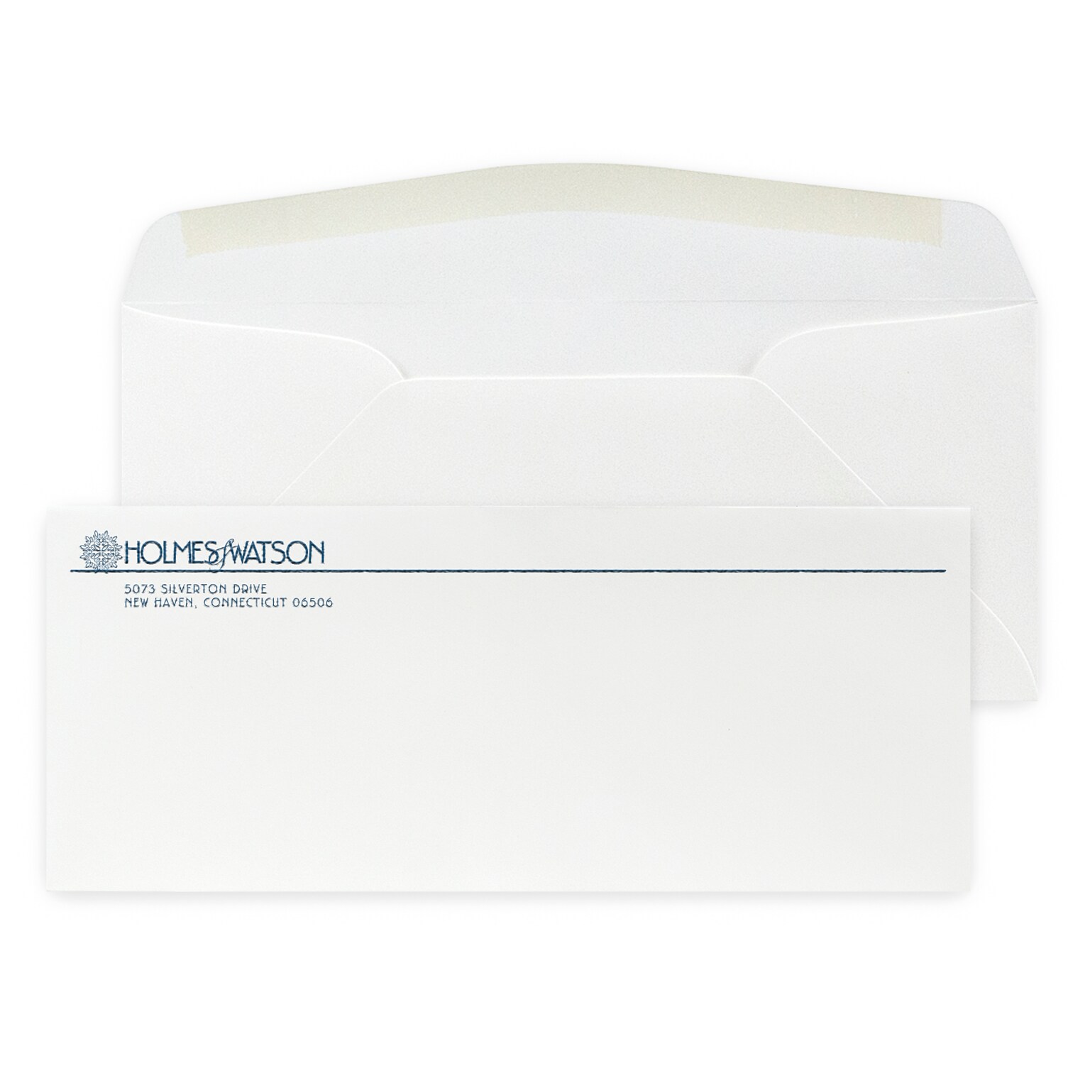 Custom #10 Stationery Envelopes, 4 1/8 x 9 1/2, 80# CLASSIC® CREST Solar White Text, 1 Custom Raised Ink, 250 / Pack