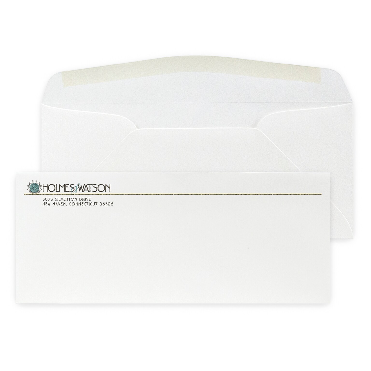 Custom Full Color #10 Stationery Envelopes, 4 1/8 x 9 1/2, 80# CLASSIC® CREST Solar White Text, Raised Ink, 250 / Pack
