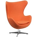 Flash Furniture Wool Fabric Egg Chair with Tilt-Lock Mechanism, Orange (ZB17)