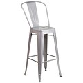 Flash Furniture 30 High Metal Indoor/Outdoor Barstool, Silver (CH3132030GBSIL)