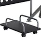Flash Furniture Glass Computer Desk with Pull-Out Keyboard Tray and CPU Cart, Black