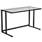 Flash Furniture 47 Glass Glass Computer Desks Clear/Black (NANWK055)