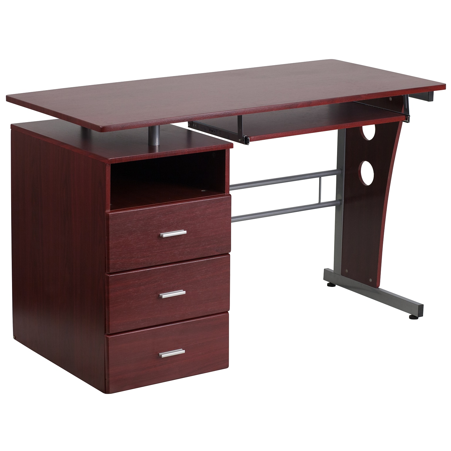 Flash Furniture 47 Laminate L-Shape Computer Desk, Mahogany (NANWK008)