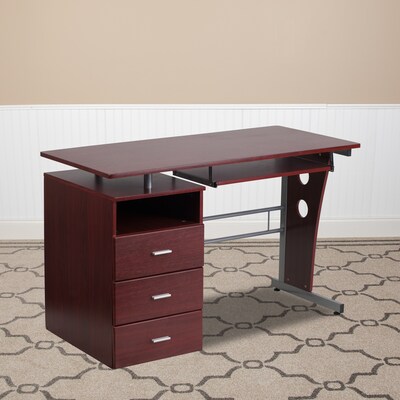 Flash Furniture 47 Laminate L-Shape Computer Desk, Mahogany (NANWK008)