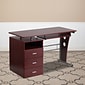 Flash Furniture 47" Laminate L-Shape Computer Desk, Mahogany (NANWK008)