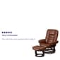 Flash Furniture LeatherSoft Recliner and Ottoman Set Brown Vintage (BT7818VIN)