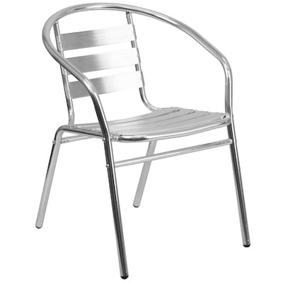 Flash Furniture Lila Contemporary Aluminum Dining Chair, Gray (TLH017B)