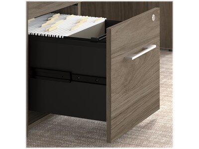 Bush Business Furniture Office 500 72"W U Shaped Executive Desk with Drawers and Hutch, Modern Hickory (OF5003MHSU)