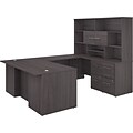 Bush Business Furniture Office 500 72W U Shaped Executive Desk with Drawers and Hutch, Storm Gray (