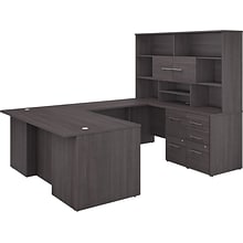 Bush Business Furniture Office 500 72W U Shaped Executive Desk with Drawers and Hutch, Storm Gray (